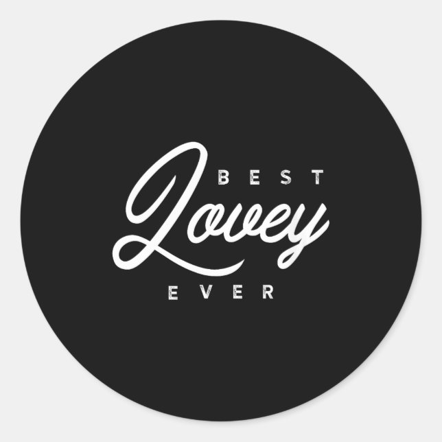 Sticker Rond Womens Lovey Design_ Lovey Ever V-neck  (Devant)