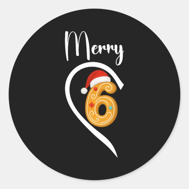 Sticker Rond Womens Merry Christmas 67 Meme Gingerbread Couple  (Devant)