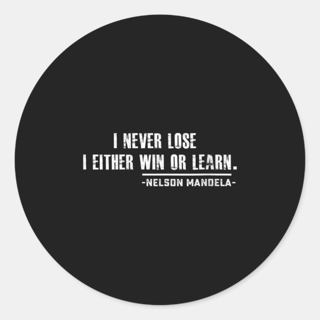 Sticker Rond Womens Nelson Mandela's Motivational Quote V-neck  (Devant)