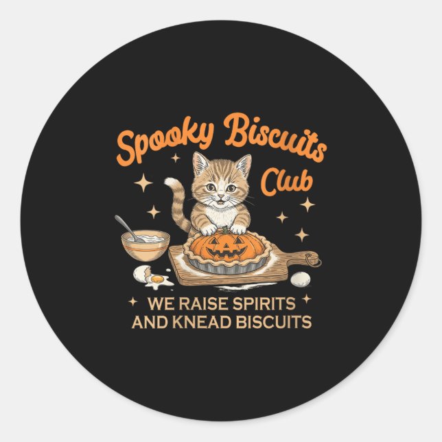 Sticker Rond Womens Soky Biscuits Club Boulangerie Halloween (Devant)