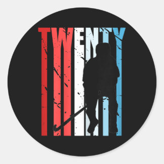 Sticker Rond Womens Womens Field Hockey 48th Birthday Player Te