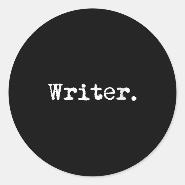 Sticker Rond Womens Writer Funny Writing Book Au Novelist Gift  (Devant)