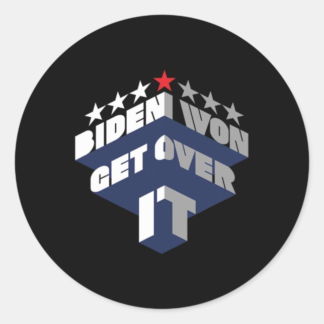 Sticker Rond Won Get Over It (nous l'avons fait) (Devant)