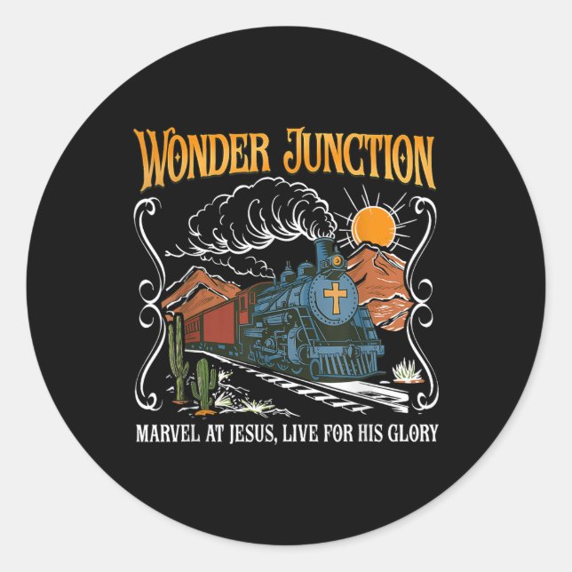 Sticker Rond Wonder Junction Marvel At Jesus Christian Summer B (Devant)