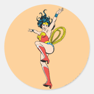 Sticker Rond Wonder Woman Arms Raised