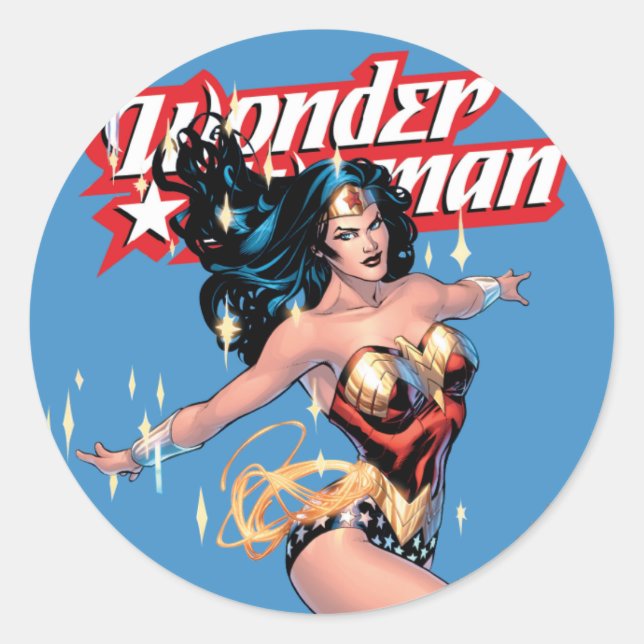 Sticker Rond Wonder Woman Couverture de bande dessinée (Devant)