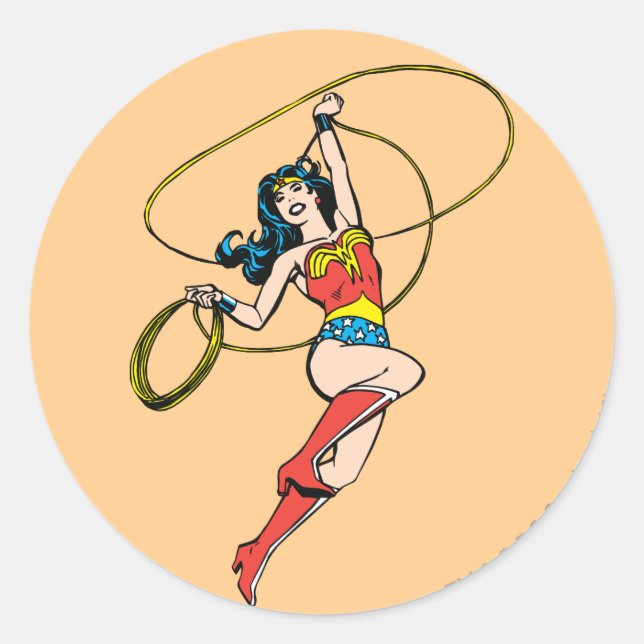 Sticker Rond Wonder Woman Lasso de la vérité (Devant)