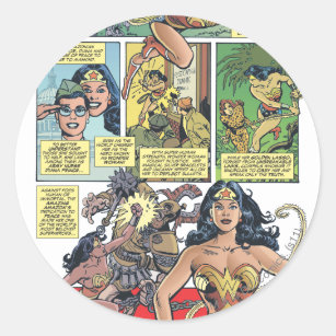 Sticker Rond Wonder Woman Princess Diana