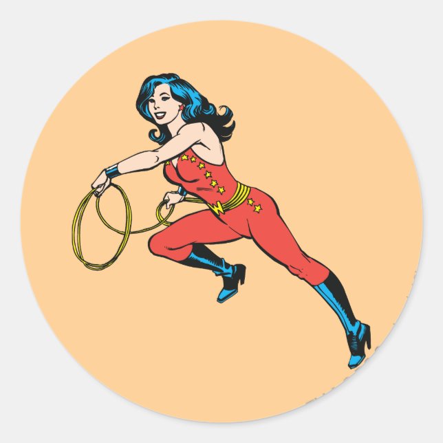 Sticker Rond Wonder Woman Red Outfit (Devant)