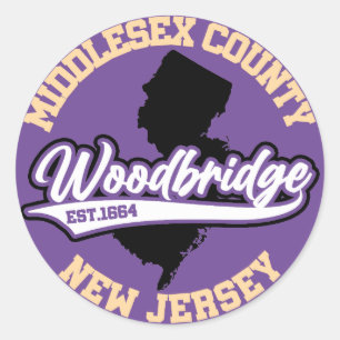 Sticker Rond Woodbridge, New Jersey