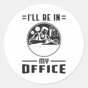 Sticker Rond Woodworker Saw Woodworking Carpenter Drôle cadeau