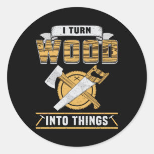 Sticker Rond Woodworking Woodworker Wood