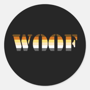 STICKER ROND WOOF