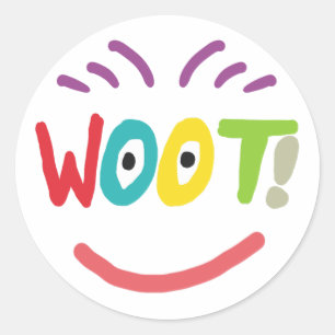 Sticker Rond Woot !