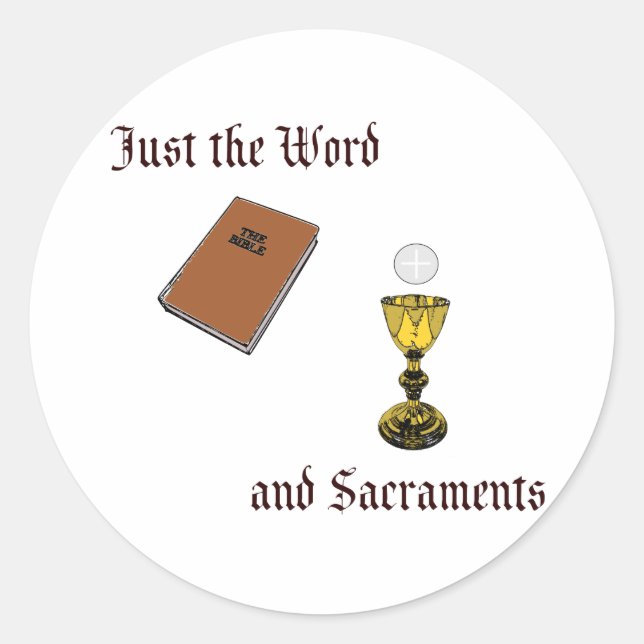 Sticker Rond Word et sacrements (Devant)