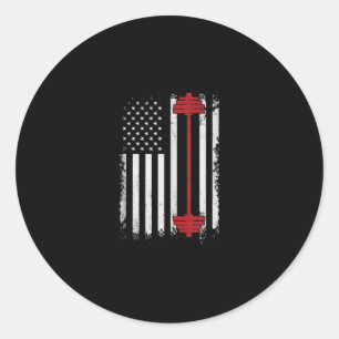 Sticker Rond Workout de Weight Lifting Flat Toxits