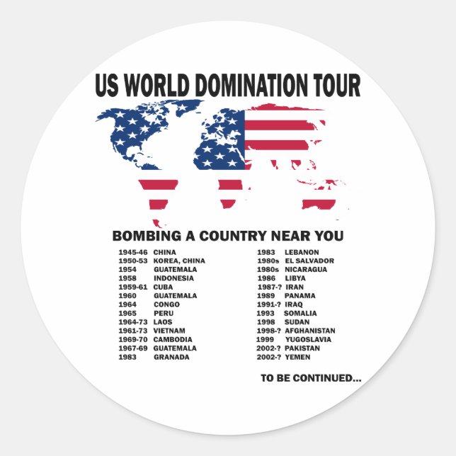 Sticker Rond World Domination Tour (Devant)