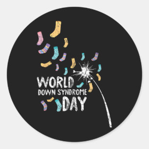 Sticker Rond World Down Syndrome Day Sensibilisation Maman Papa