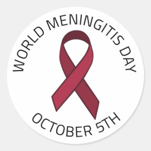 Sticker Rond World Meningitis Day - October 5th