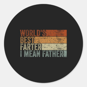 Sticker Rond World&# ; s Meilleur Plus Loter Je veux dire Père