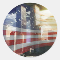 World Trade Center avec drapeau