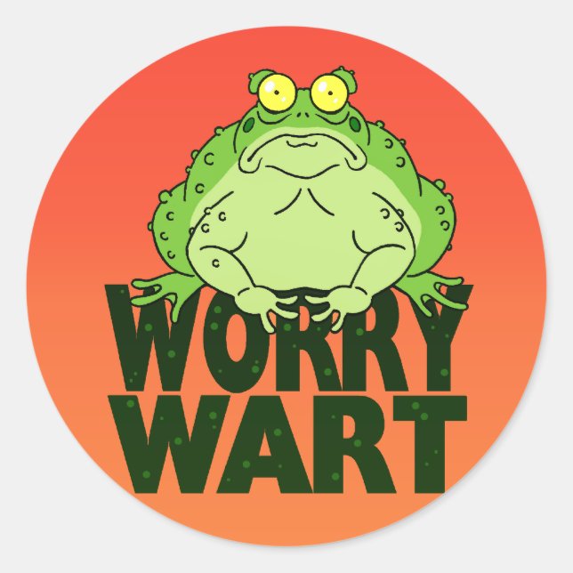 Sticker Rond Worry Wart (Devant)