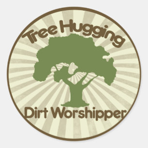Sticker Rond Worshiper en serrure d'arbre