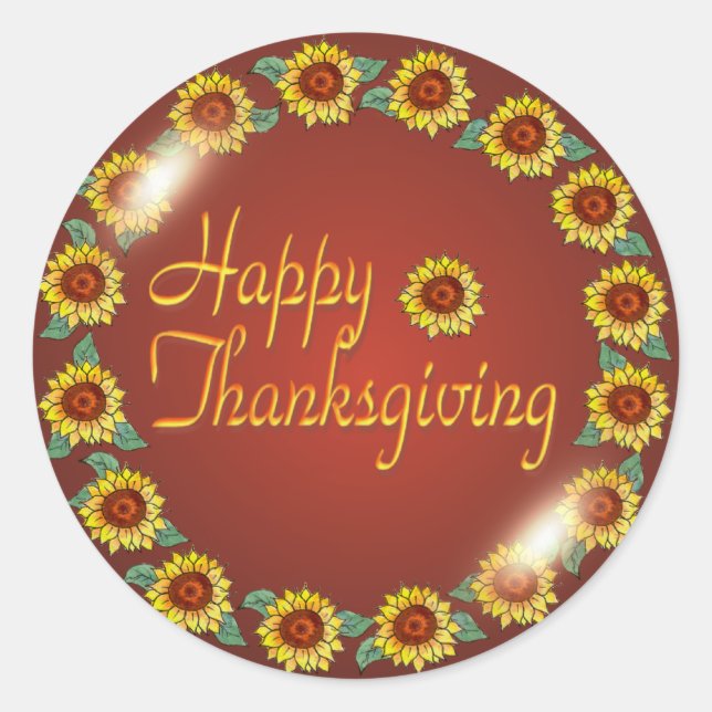 Sticker Rond WREATER SUNLOWER par SHARON SHARPE (Devant)