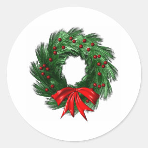 Sticker Rond Wreath de Noël