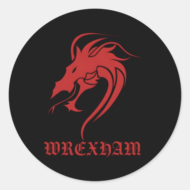 Sticker Rond Wrexham Wales Welsh Wrexham (Devant)