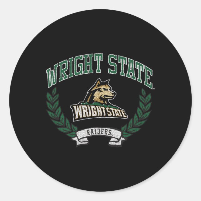 Sticker Rond Wright State Raiders Victoire Heather Grey (Devant)