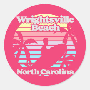 Sticker Rond Wrightsville Beach Caroline du Nord
