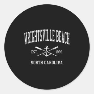 Sticker Rond Wrightsville Beach Nc Voitures Vintages Croisées &