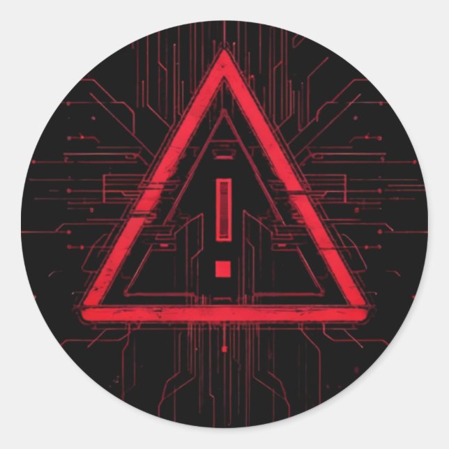 Sticker Rond Wrong error (Devant)