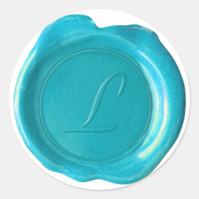 Sticker Rond WSM Custom - Courtney - L - Aqua Blue (Devant)
