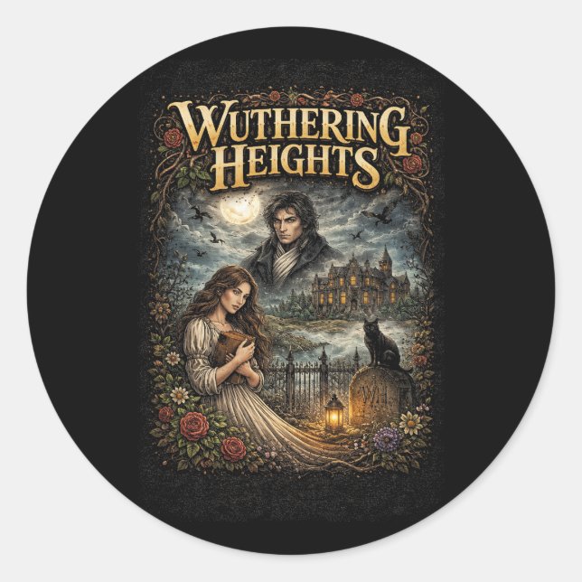 Sticker Rond Wuthering Heights (Devant)