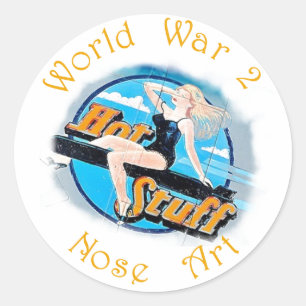 Sticker Rond WW 2 Nez Art