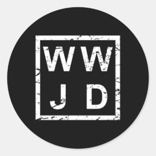 Sticker Rond Wwjd élégant