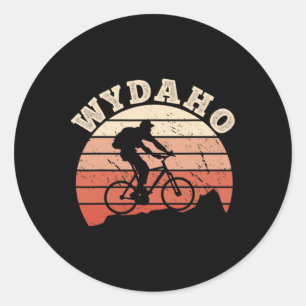 Sticker Rond Wydaho Wyoming Idaho VTT Cycliste