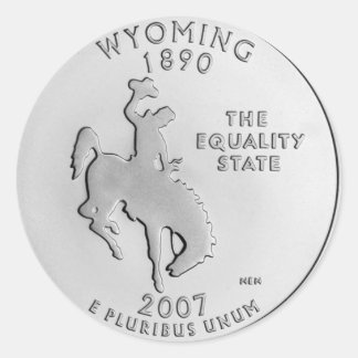 Sticker Rond Wyoming