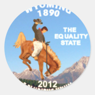 Sticker Rond Wyoming