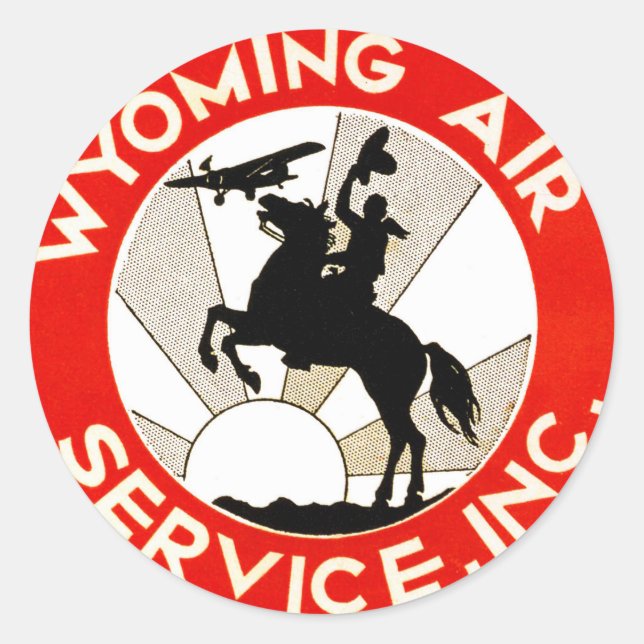 Sticker Rond Wyoming Air Service (Devant)