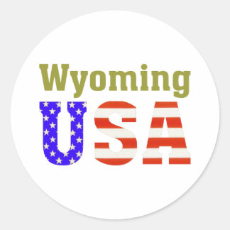 Sticker Rond Wyoming USA !