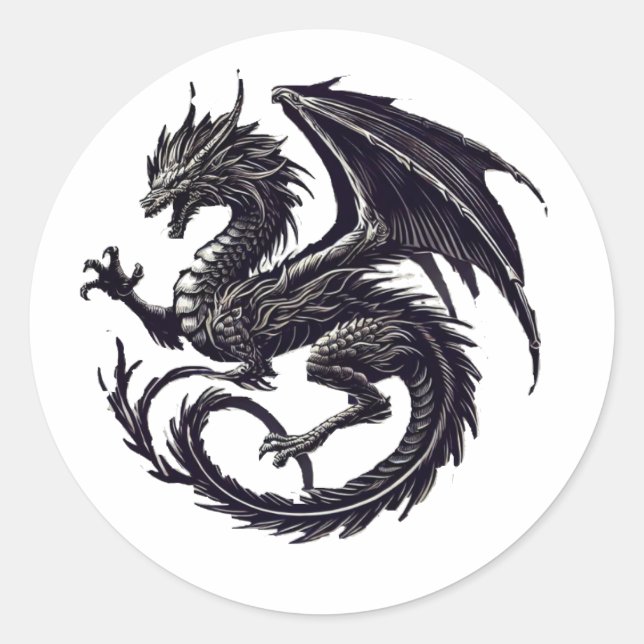 Sticker Rond Wyvern (Devant)