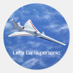 Sticker Rond X-59 Avion à réaction supersonique à faible poussé