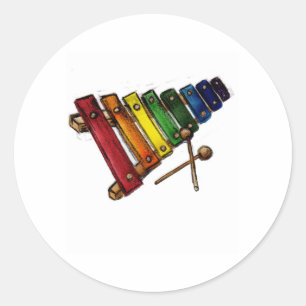 Sticker Rond X est pour le xylophone