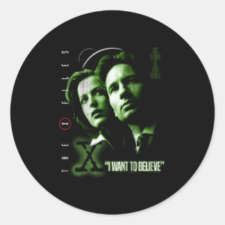 Sticker Rond X-Files Je Veux Croire