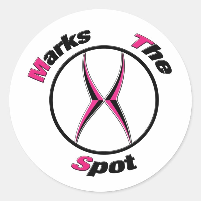 Sticker Rond X marque le point (Devant)