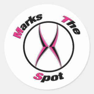 Sticker Rond X marque le point 