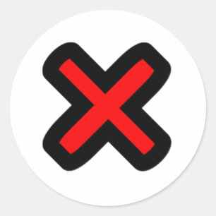 Sticker Rond X Marque l'endroit